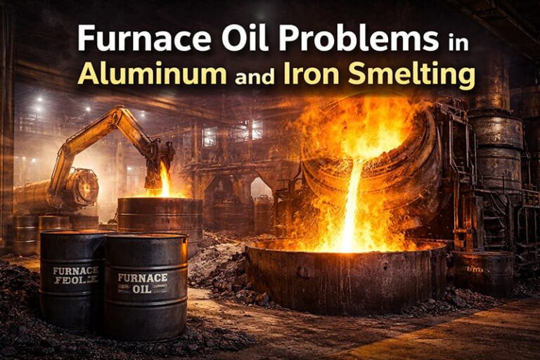 Industrial furnace oil issues causing inefficiencies in aluminum and iron smelting